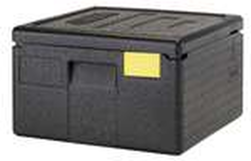 Pojemnik termoizolacyjny do pizzy ładowany od góry, czerwony pasek, na 4 kartony do pizzy , 330x330 mm, 410x410x249 mm, czarny | CAMBRO, Cam GoBox