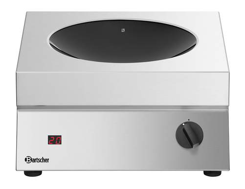 Wok indukcyjny z ceramiką EuroKera, nastawny, 5 kW, 400x455x180 mm | BARTSCHER, 50/293