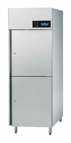 Piekarnicza szafa chłodniczo-mroźnicza, 2-drzwiowa, ze stali nierdzewnej, centralne chłodzenie, 640 l, 0,34 kW, 720x790x2050 mm | RILLING, Linia 630